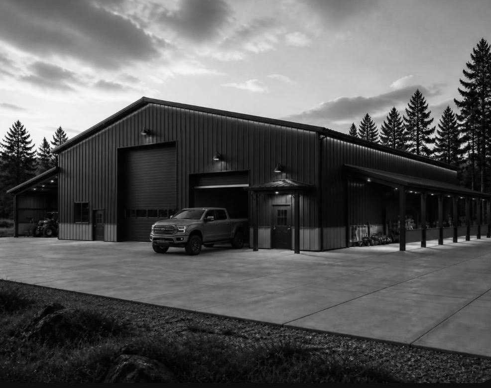 Custom Engineered Pacific Northwest Metal Building and Shop
